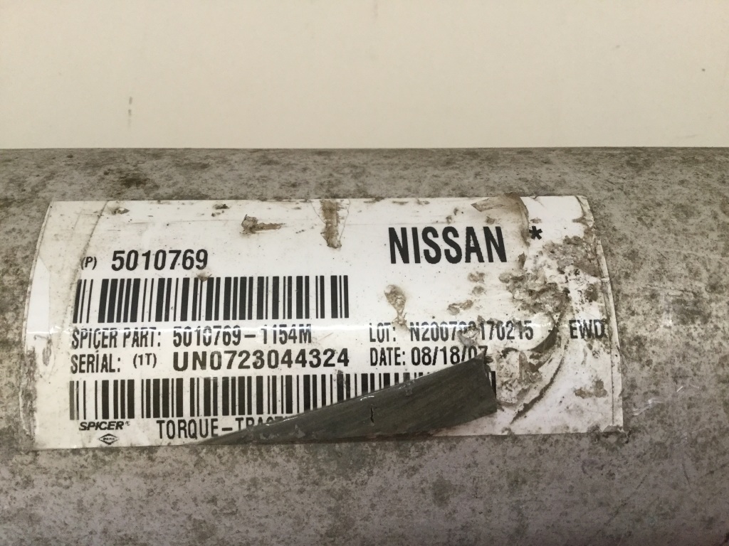 NISSAN NP300 1 generation (2008-2015) Propshaft 50107691154M 21242774