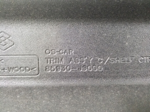Hyundai Kona (2017–2023) Hutablage 85930J9000 - 2