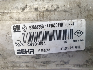 RENAULT Trafic III (2014–2022) Vahejahuti radiaator 93868350 - 4