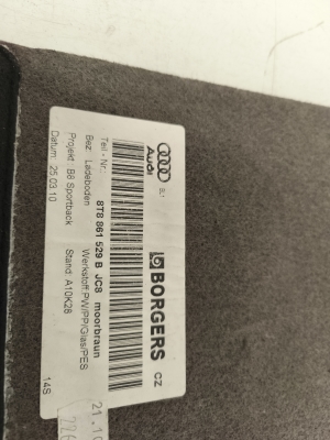 AUDI A5 (2007–2016) Trunk carpet 8T8861529B - 2