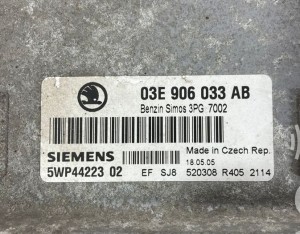 Skoda Fabia MK 1 (1999–2008) Engine control unit 03E906033AB