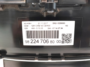 Citroen Jumpy (2016–2026) Näidikuplokk 9822470680 - 3