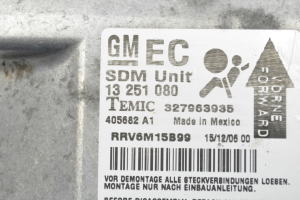 Opel Astra H (2004–2010) Drošības spilvenu modulis 13251080 - 2