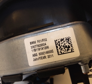 BMW 7 SERIJA F01 (2008–2015) Stūres drošības spilvens 33677829504 - 3