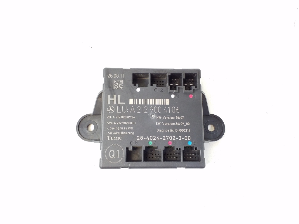 Mercedes Benz E-Class W212 (2009–2015) Rear side door control unit A2129004106 Mercedes Benz E-Class W212 (2009–2015) Rear side door control unit A2129004106