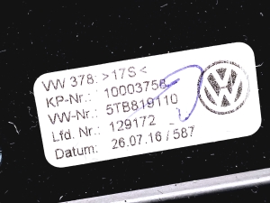Volkswagen Touran III (2015–2026) Instrument cluster trim 5TB819110 - 3