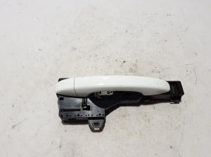   Front door external opening handle and its details  -  