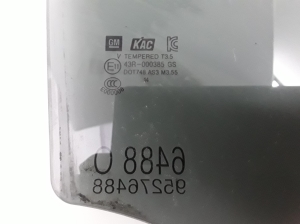 Opel Mokka (2012–2020) Aizmugurējo sānu durvju stikls 95276488 - 2