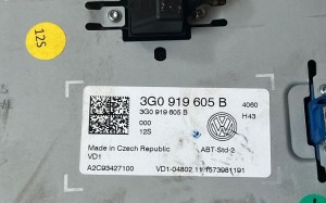 Volkswagen Passat B8 (2014–2023) Audio, video, navigation 3G0919605B - 2