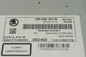 Skoda Yeti (2009–2017) Radio (head unit) 1Z0035161G - 2