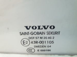 VOLVO S60 I (2000–2009) Aizmugurējo sānu durvju stikls 43R001105 - 2