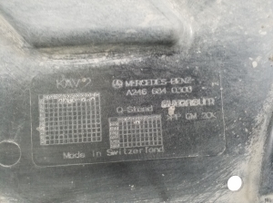 Mercedes Benz A-Class 176 (2012–2018) Underbody shield A2466840300 - 2