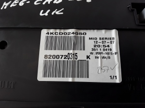 RENAULT Megane II (2002–2009) Kombiinstrument 8200720315 - 5