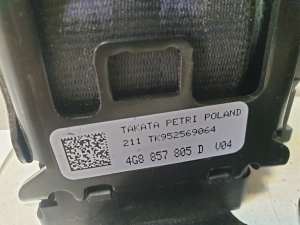 AUDI A6 C7 (2011–2018) Tagumine turvavöö 4G8857805 - 4