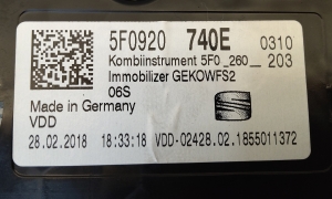 Seat Leon (2012–2026) Kombiinstrument 5F0920740E - 2
