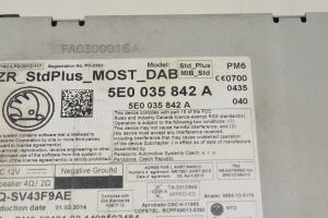 Skoda Octavia III (2013–2019) Audio, Video, Navigation 5E0035842A - 3