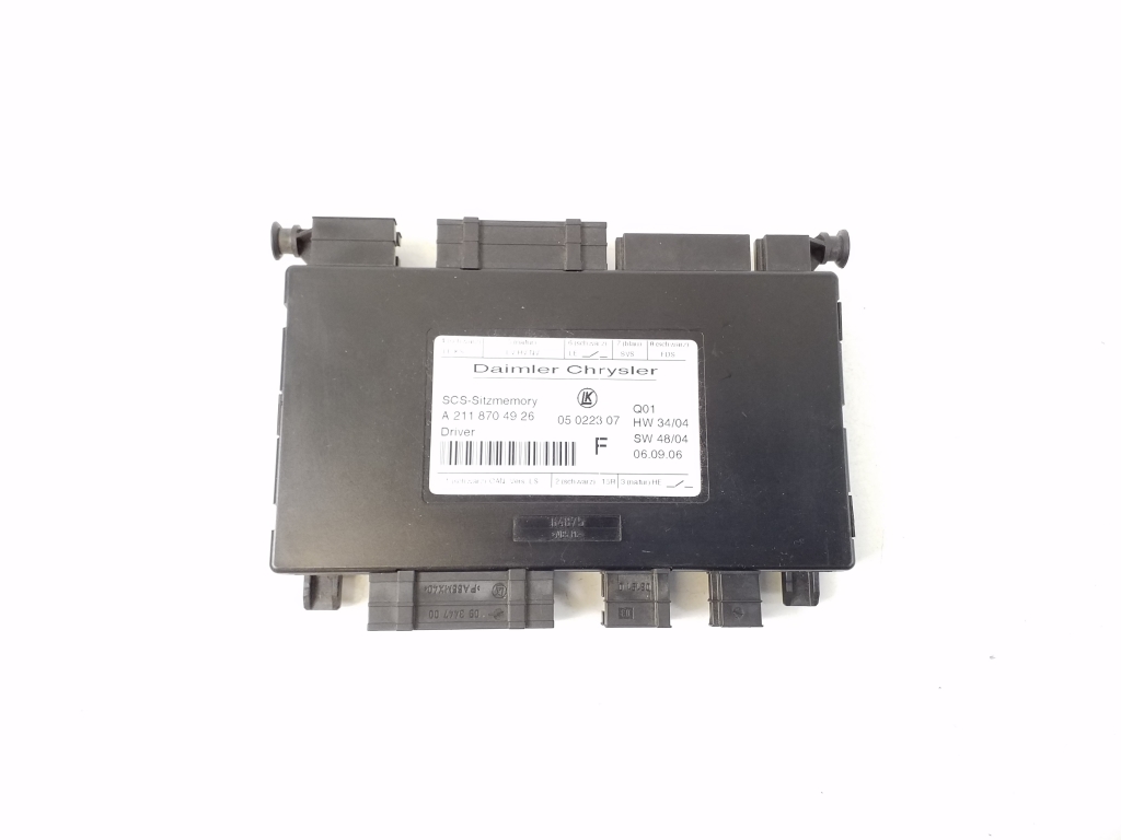 Mercedes Benz CLS-Class 219 (2004–2010) Front seat control unit A2118704926 Mercedes Benz CLS-Class 219 (2004–2010) Front seat control unit A2118704926