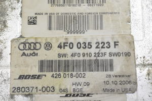 AUDI A6 C6 (2004–2011) Amplificateur audio de voiture 4F0035223F - 3