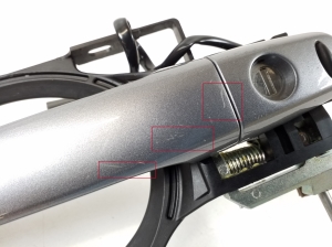 Mitsubishi Outlander (2012–2021) Rear side door exterior handle and its parts - 3