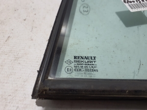 RENAULT Vel Satis (2002–2009) Aizmugurējo sānu durvju trīsstūrveida stikls 8200013116 - 3