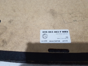 Skoda Fabia (2018–2021) Trunk carpet 6V6863463F - 2