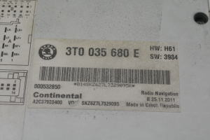 Skoda Superb (2008–2015) Audio, Video, Navigation 3T0035680E - 3