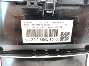 Citroen SpaceTourer I (2016–2026) Mērinstrumentu panelis 9831169080 - 5