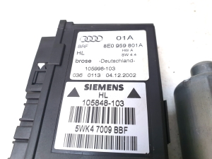 AUDI A4 B7 (2004–2008) Tagumise külgukse aknatõstuki mootor 8E0959801A - 3