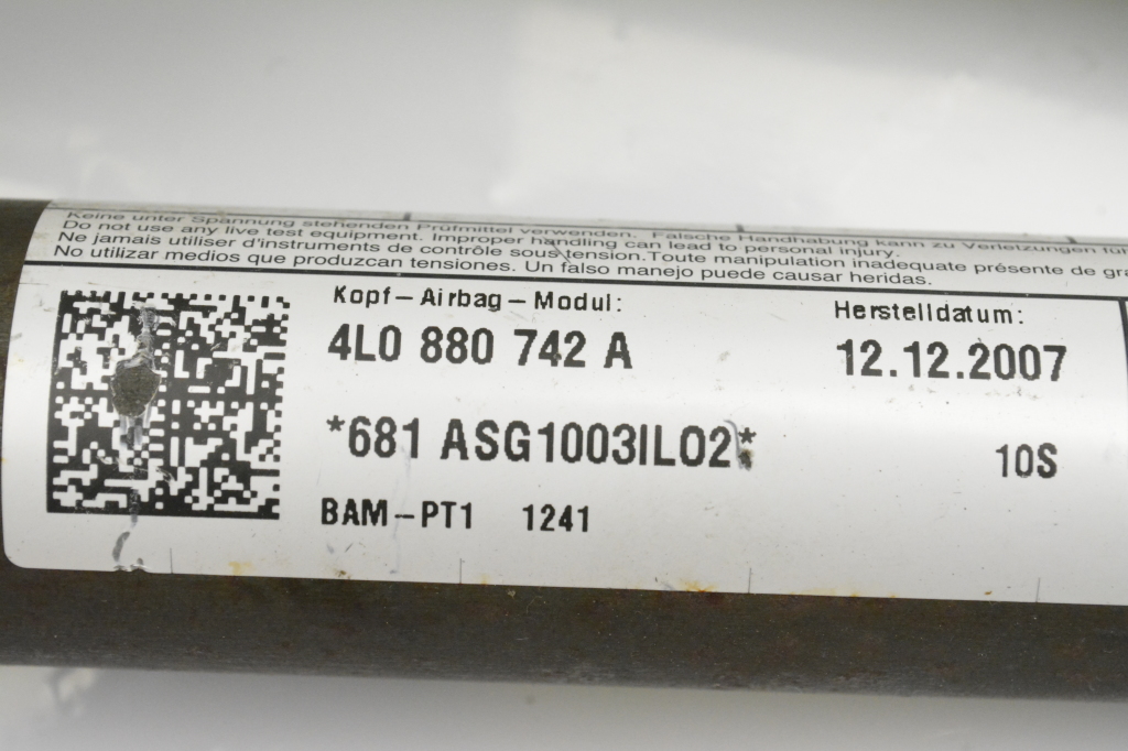 AUDI Q7 4L (2005-2015) Подушка безопасности потолка правая 4L0880742A 24975016