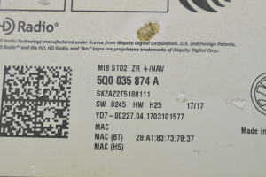 Skoda Octavia III (2013–2019) Audio, Video, Navigation 5Q0035874A - 2