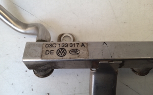 Volkswagen Passat B7 (2010–2014) Common Rail Kraftstoffleitung 03C129041A - 3