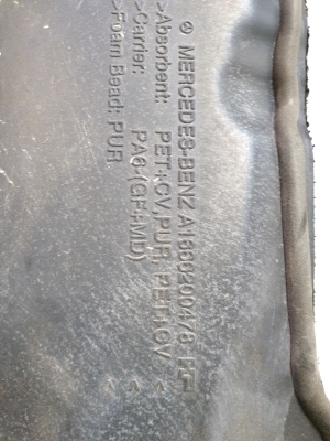 Mercedes Benz ML-Class 166 (2011–2015) Schalldämmung A1666200478 - 5