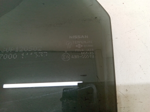 NISSAN Murano Z50 (2003–2017) Aizmugurējo sānu durvju stikls 43R00073 - 2