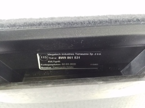 AUDI A4 B9 (2015–2026) Trunk carpet 8W9861531 - 2
