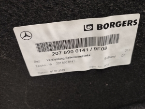Mercedes Benz E-Class W207 (2009–2017) Trunk side trim panel A2076900141 - 4