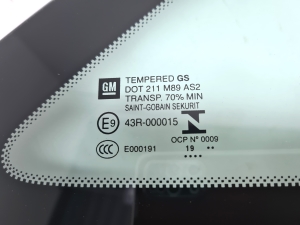 Opel Crossland X X 75 (2017–2026) Tagumine küljeklaas (kere) 13478714 - 5