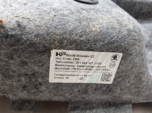 Skoda Superb (2015–2026) Interior carpet 3V1863367J - 2
