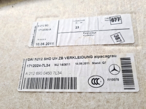 Mercedes Benz E-Class W212 (2009–2015) Dachhimmel A21269004507L34 - 2
