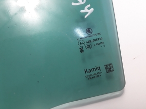 Skoda Kamiq (2019–2026) Aizmugurējo sānu durvju stikls 658845205 - 2