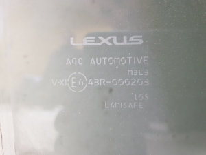 LEXUS RX AGL2 (2015–2022) Türscheibe hinten 43R000203 - 3