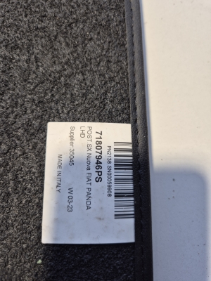 FIAT Panda (2012–2026) Floor mats 71807946GU - 4