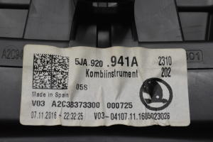 Skoda Rapid (2011–2026) Instrument cluster 5JA920941A - 2