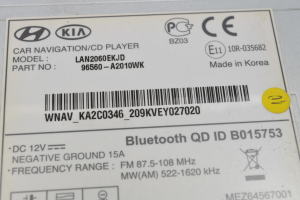 Kia ceed (2012–2018) Autoraadio 96560A2010WK - 4