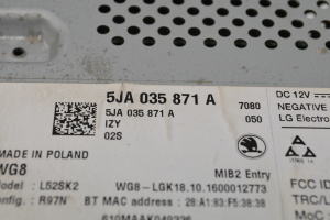 Skoda Rapid (2011–2026) Magnetola 5JA035871A - 3