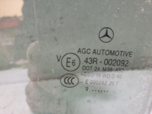 Mercedes Benz GLK-Class 204 (2008–2015) Aizmugurējo sānu durvju stikls 43R002092 - 2