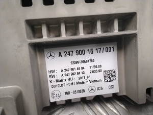 Mercedes Benz EQB X243 (2021–2026) Mērinstrumentu panelis A2479001517 - 2