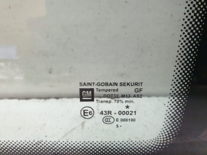 Opel Zafira B (2005–2014) Seitenscheibe hinten (Karosserie) 43R00021 - 4
