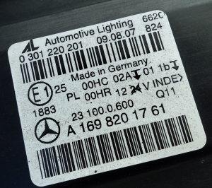 Mercedes Benz B-Class 245 (2005–2011) Scheinwerfer vorne A1698201761 - 2