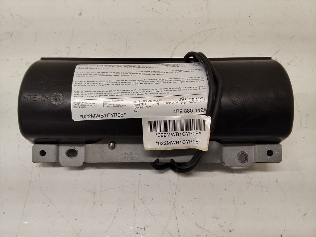 AUDI A6 C5 (1997–2005) Rear seat airbag 4B9880442A AUDI A6 C5 (1997–2005) Rear seat airbag 4B9880442A