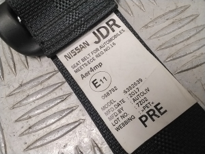 NISSAN Leaf II (2017–2026) Rear seat belt 6382639 - 4